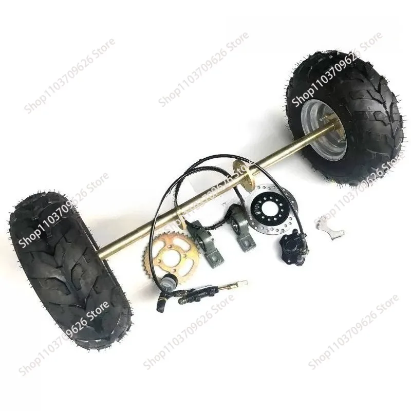 DIY Quad Bike GO KART KARTING UTV Buggy 6 Inch Wheel Tires Brake Disc Rotors Sprocket 80CM ATV Rear Axle