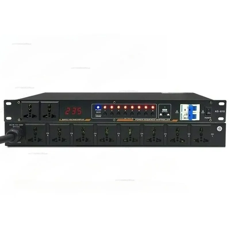 8+2-way professional power sequencer stage power controller forward and reverse switching power supply with filter protection