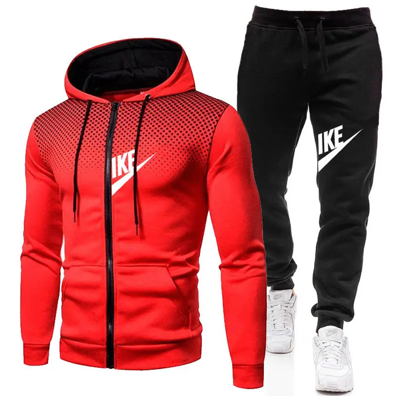 2024 New Men's Tracksuit Autumn And Winter Suit Hoodie + Trousers Two-piece Casual Sportswear Fashion Trend Logo Men's Clothing