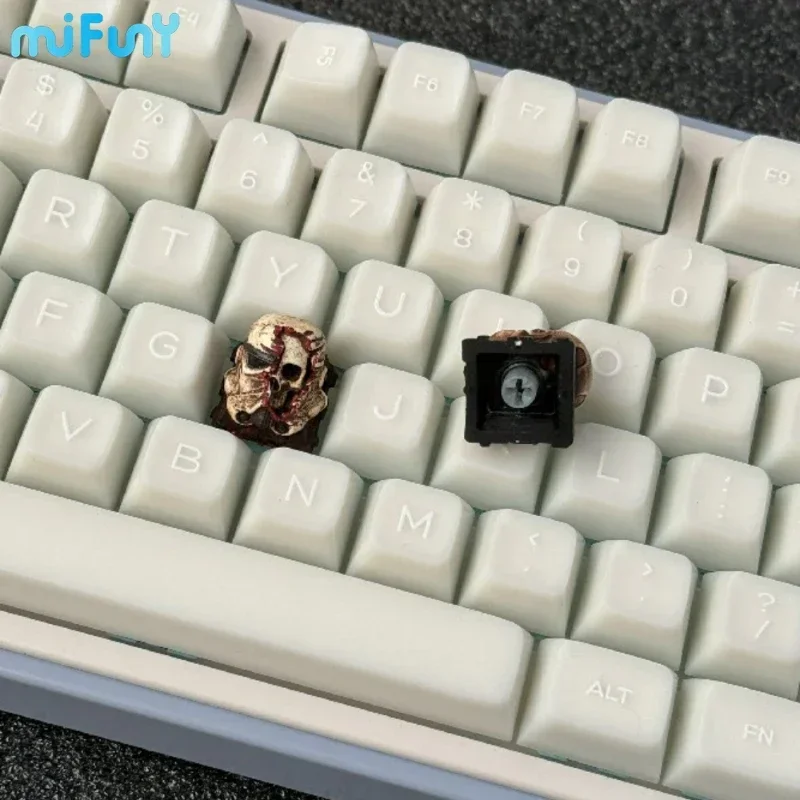 MiFuny  Animal Battle-damaged Skull Keycaps Custom Resin Anime Keycap Cartoon Key Cap  for Mechanical Keyboard Accessories Gift