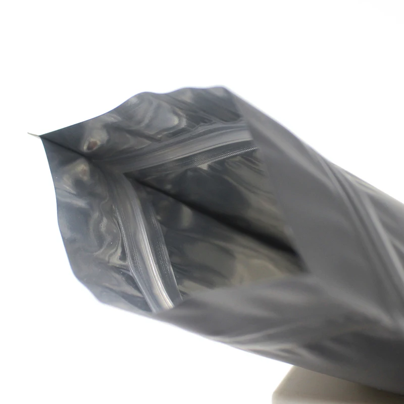 Wiederverschließbare Aluminiumfolie, flach, glänzend, matt, Hermetik-Verpackungsbeutel, Süßigkeiten, Schmuck, Kaffee, Heißsiegelbeutel mit Reißverschluss – Detail 17