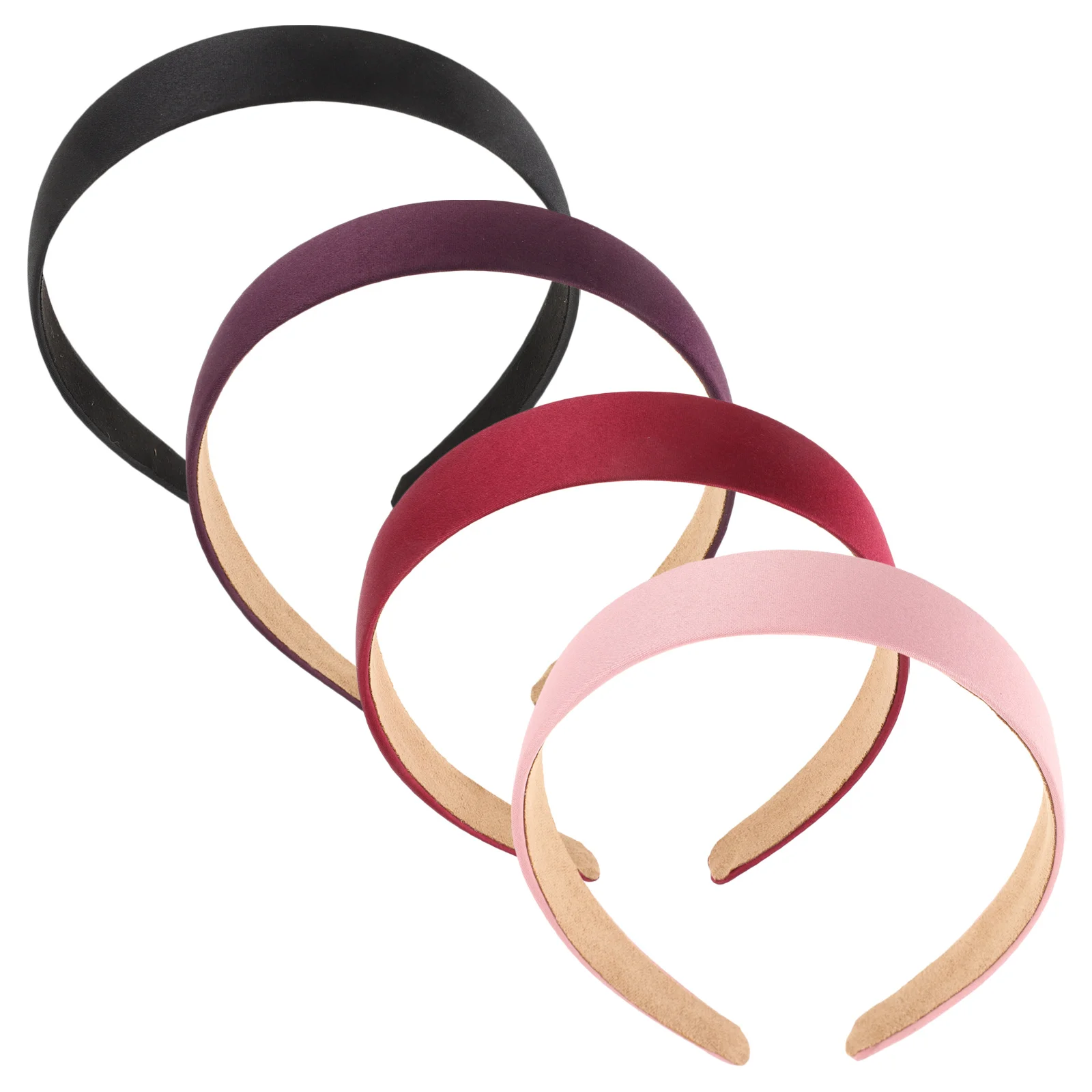 

4pcs Headb s for Women Solid Colors Wide Hair Accessories Non Slip Elastic Hoop Sweet Design Comfortable Durability