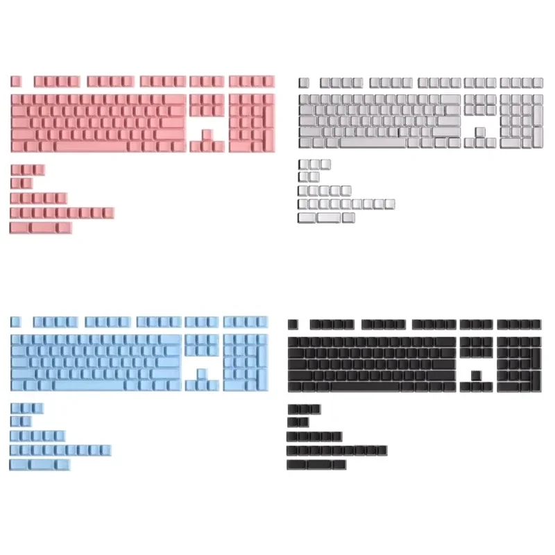 131Keys Backlights Keycaps, Throught Side Print Keycaps Set,   Double Shot for Machanical Keyboards