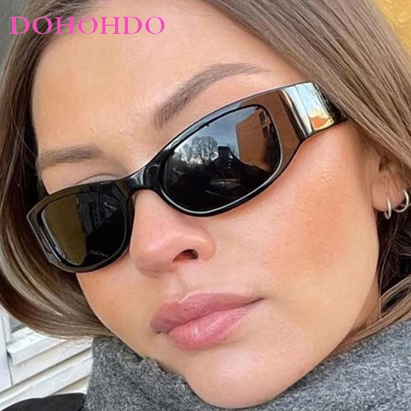 

Trendy Luxury Brand Designer Oval Women's Sunglasses New Fashion Punk Sun Glasses Men Outdoor Sports Cycling Goggles Male UV400