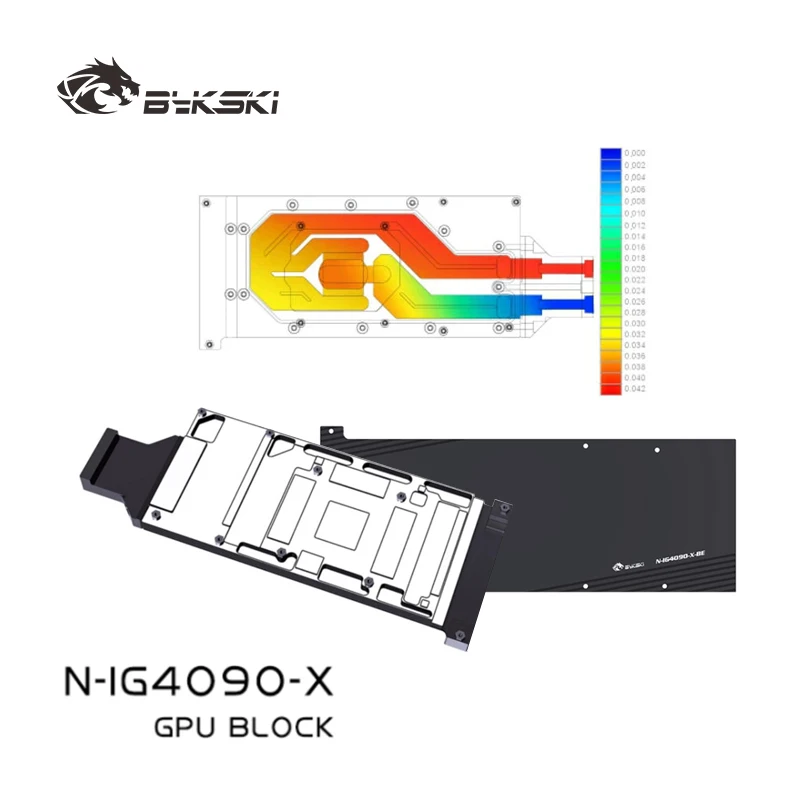 Bykski GPU Water Block for Colorful IGame GeForce RTX 4090 Single Turbine Card / Three-layer Structure Design N-IG4090-X