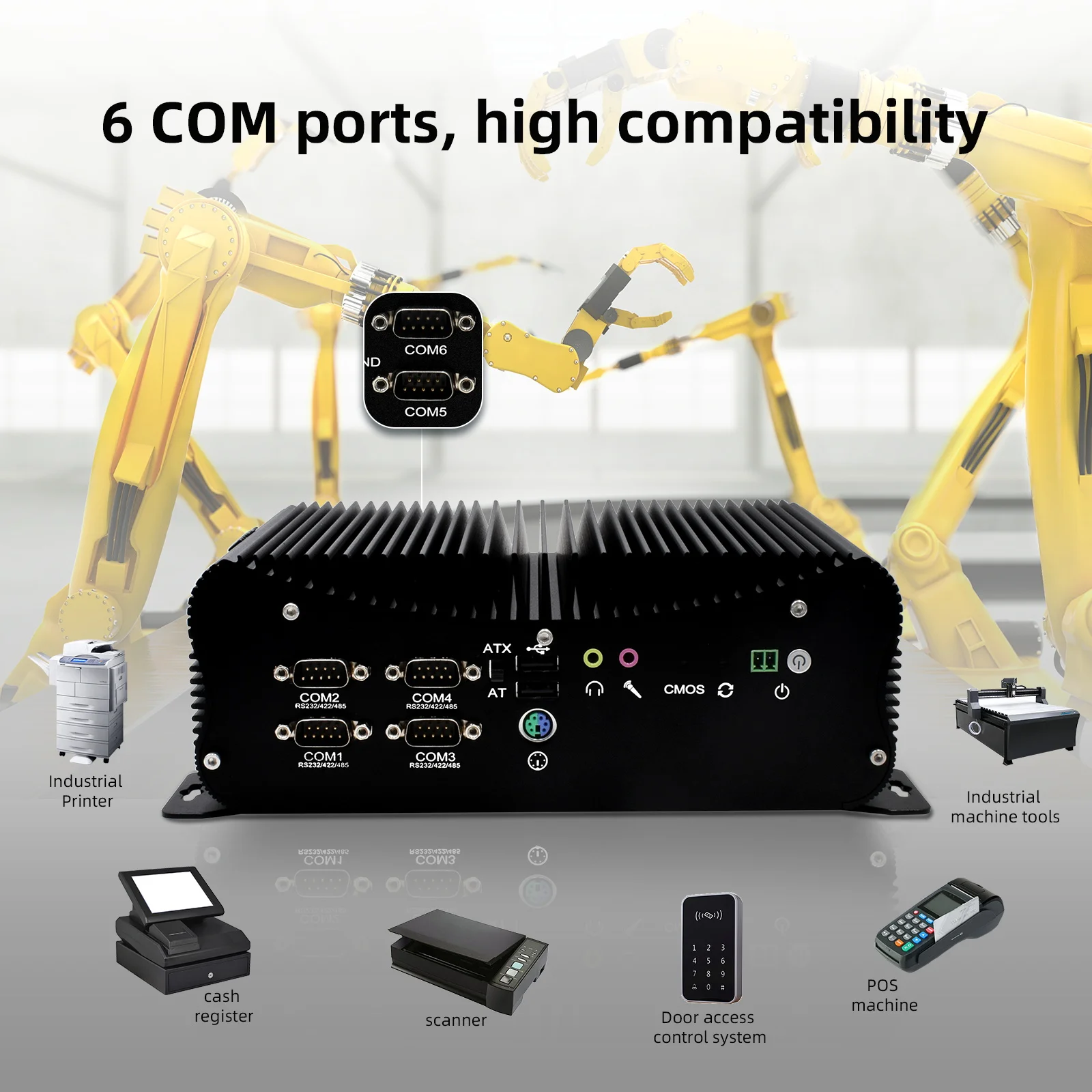 HYSTOU Fanless Industrial PC with CAN Intel Core i3-6157U DDR4 4G 8G M.2 SATA HD VGA RS232RS485Controller Area Network Computer