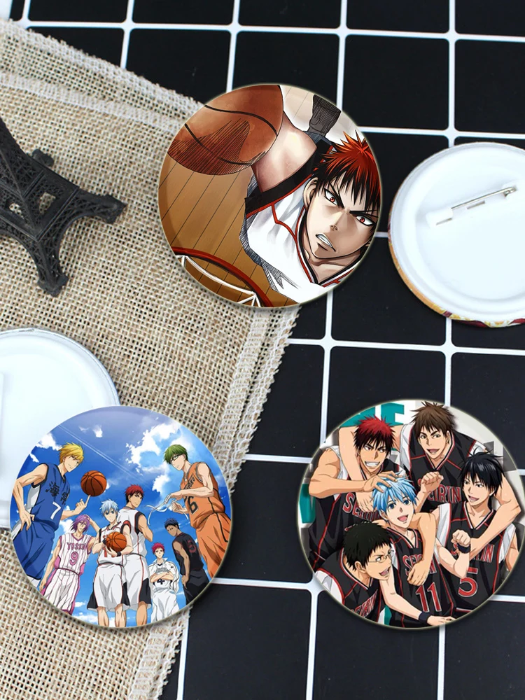 Danemark ge de basket-ball Kuroko Anime, épingles de dessin animé Kuroko Tetsuya Aomine Akashi Kagami Murasakibara, broches Eugène, joli cadeau, accessoire