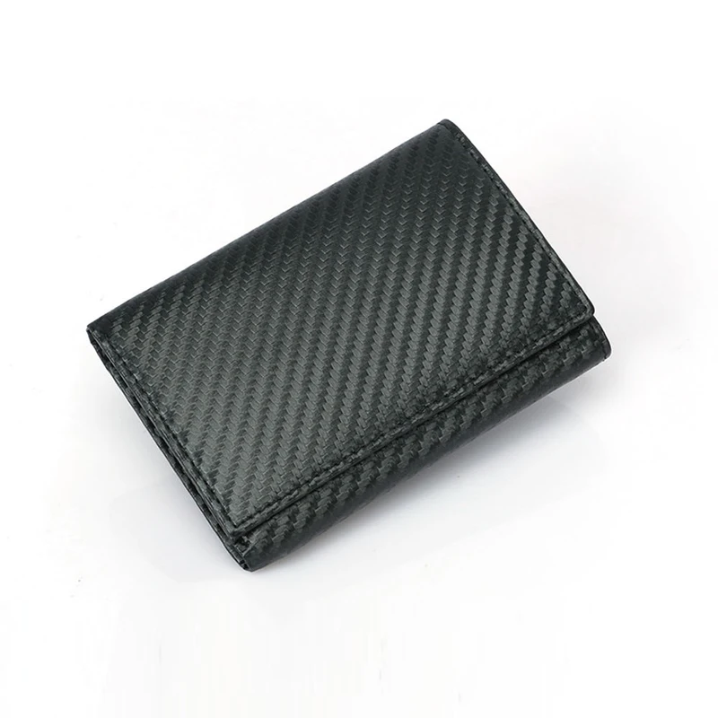 

YUECIMIE Large Capacity Carbon Fiber RFID Wallet For Man Portable Thin Three Fold Wallet Functinal Card Wallet Male Purse New