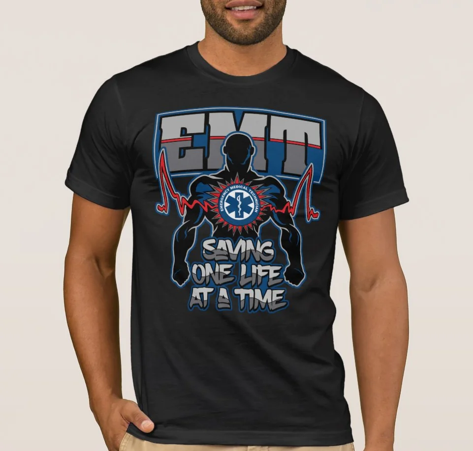 Saving One Live At A Time. Unique Design EMT Paramedic Men's T-Shirt. Summer Cotton Short Sleeve O-Neck Unisex T Shirt New S-3XL