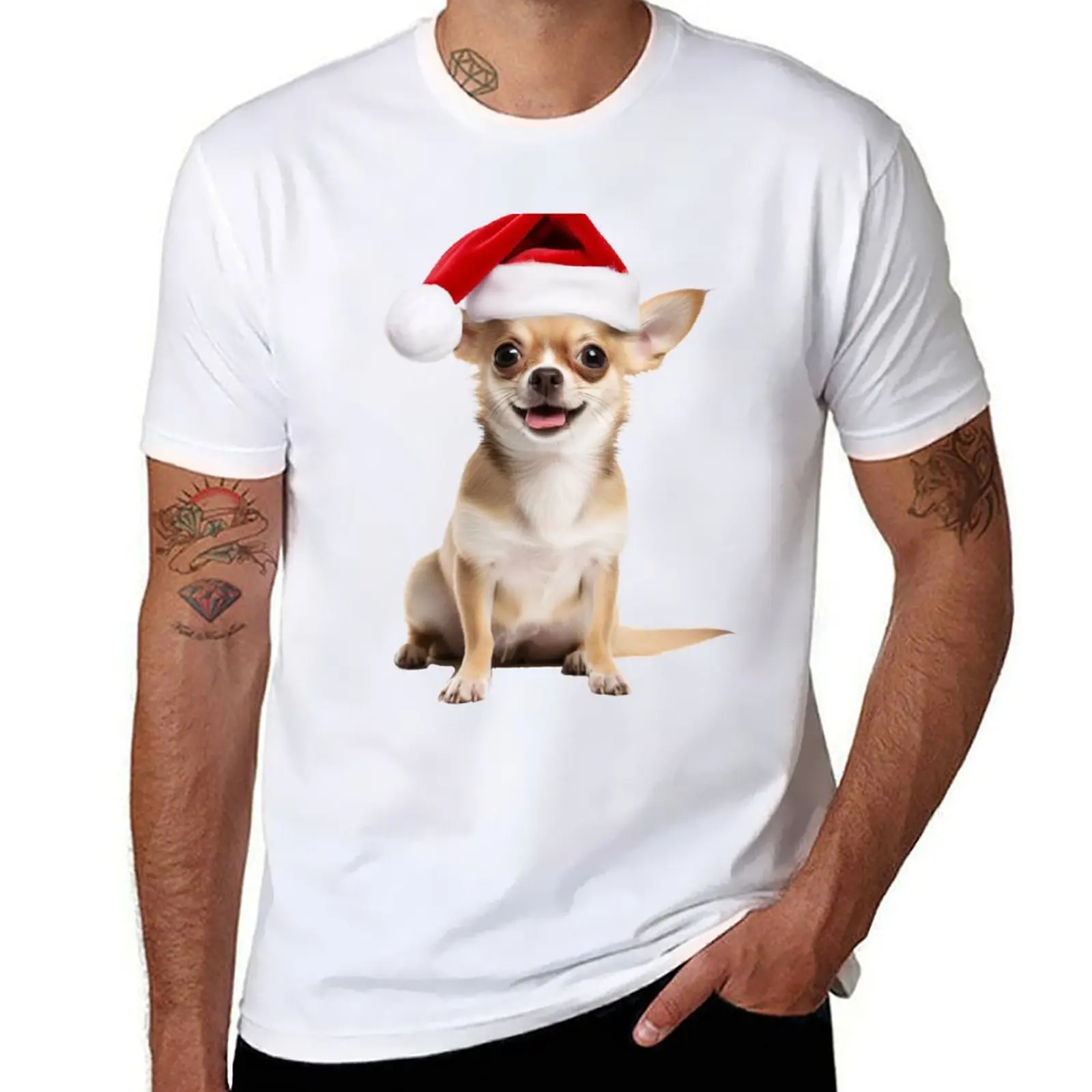 

Chihuaua christmas T-Shirt t shirt man cotton essential t shirt t shirt for man 100 percent cotton T-Shirt