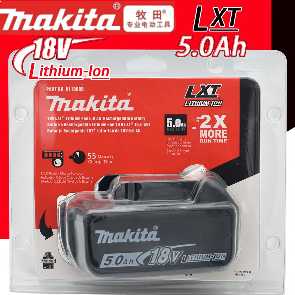 

Makita Original 18V Makita 5000mAh Lithium ion Rechargeable Battery 18v drill Replacement Batteries BL1850 BL1860 BL1830 BL1860B