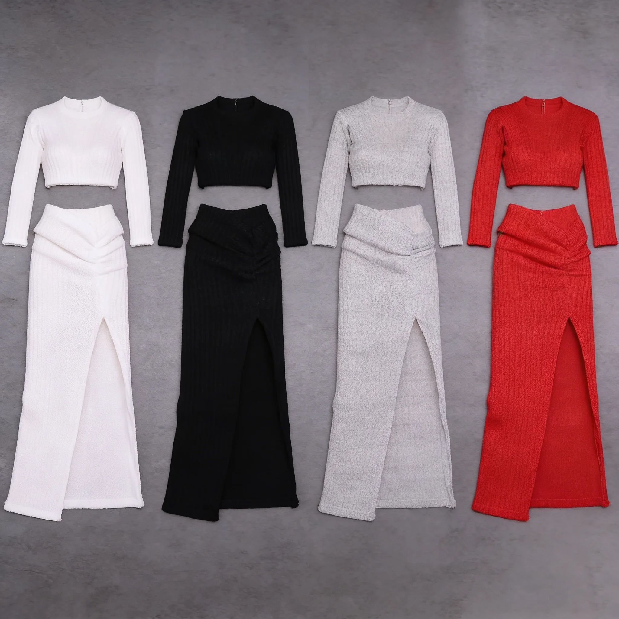 

Комплект одежды нового дизайна / рубашка с длинными рукавами + юбка с разрезом / одежда для куклы 30 см, костюм для куклы 1/6 Xinyi FR ST BB