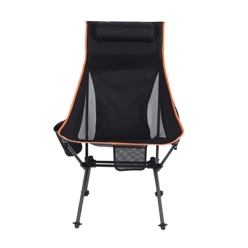 Outdoor camping chair aluminum alloy double link high load-bearing fishing chair portable beach folding chair