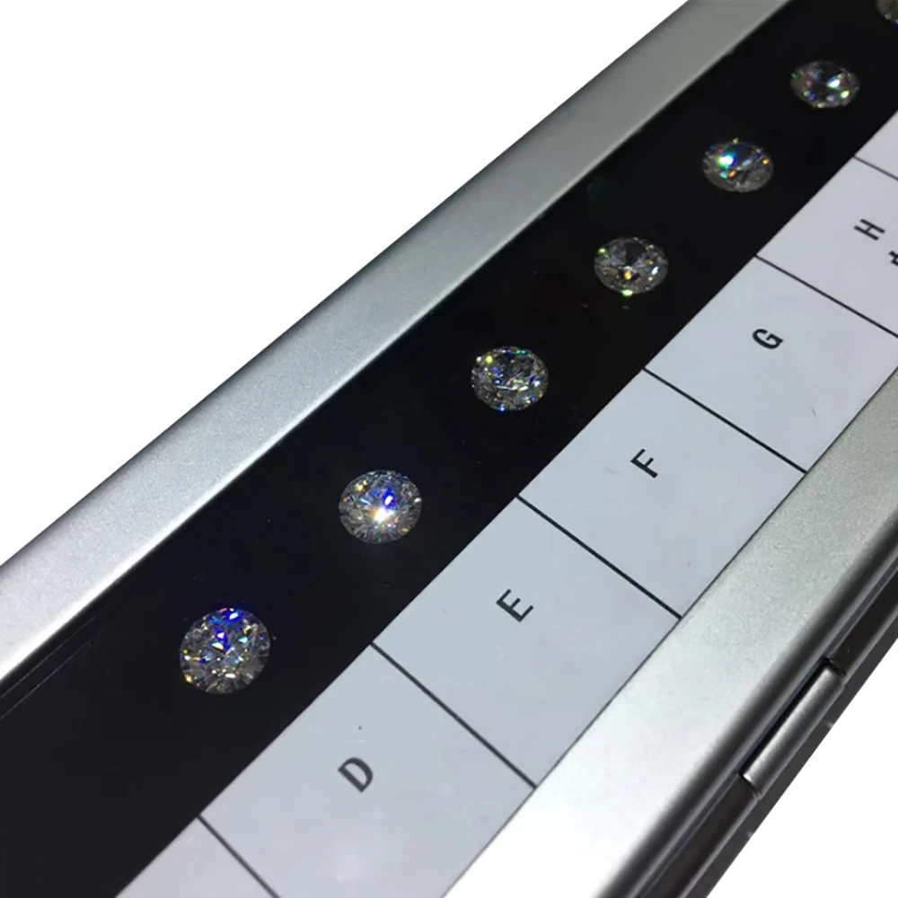Simulated Loose Diamond Display Zirconia Color Reference Grading Prop 10 Colors 1ct Stone Contrast Measuring Teaching Tools