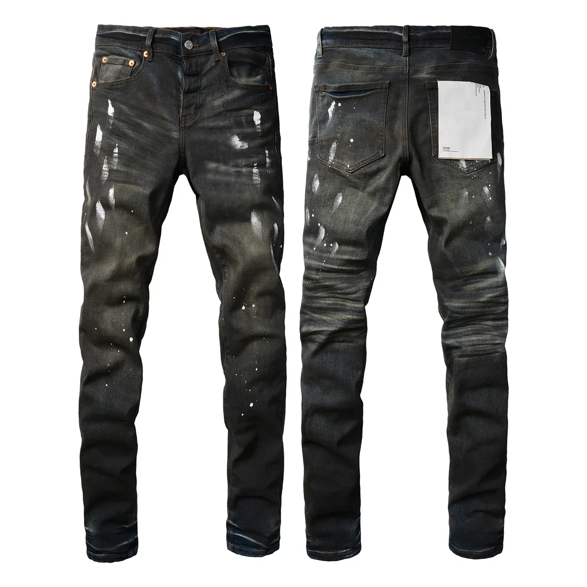 

Jeans American High Street Ripped Black Paint 9036 Brands Pants