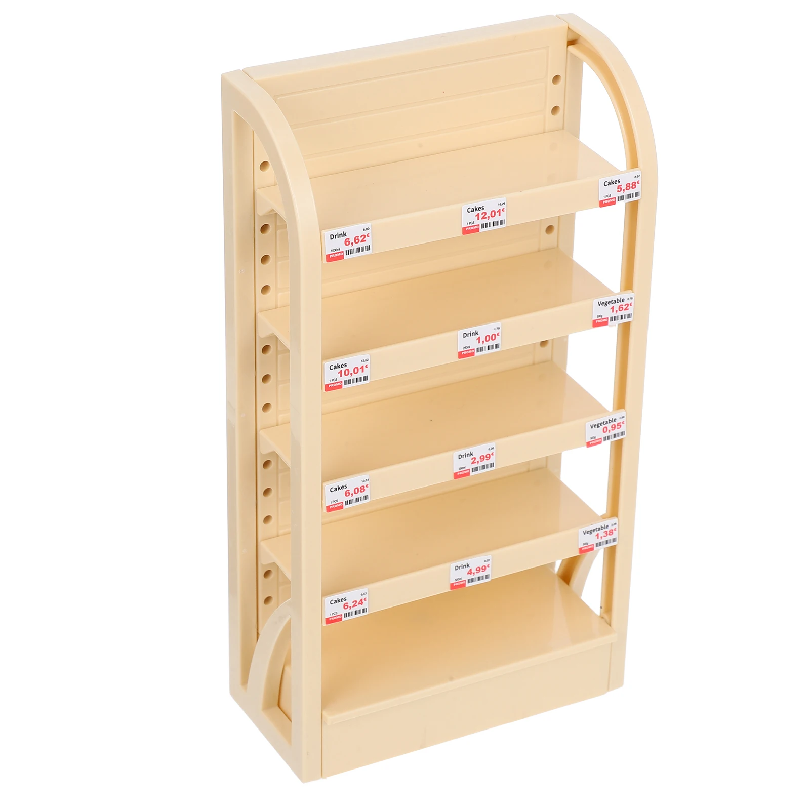 

Mini Supermarket Display Shelf Multilayer Toy Furniture Dollhouse Kitchen Accessories Food Rack Storage Kids play