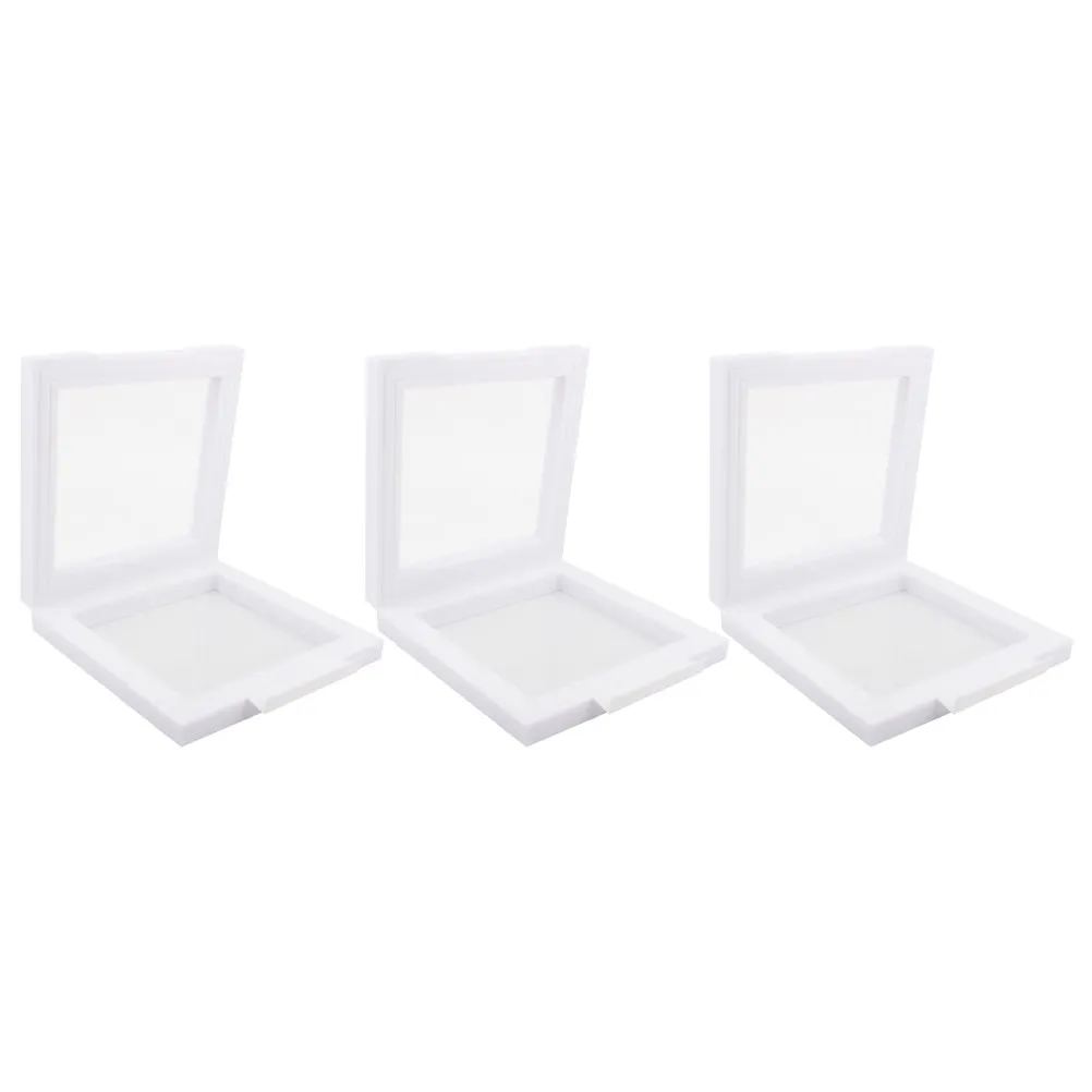 

Набор из 3-х коробок для украшений: белые, с прозрачным окном, прочные, для хранения ювелирных изделий, креативная упаковка, подарочные контейнеры, коробки для упаковки подарков