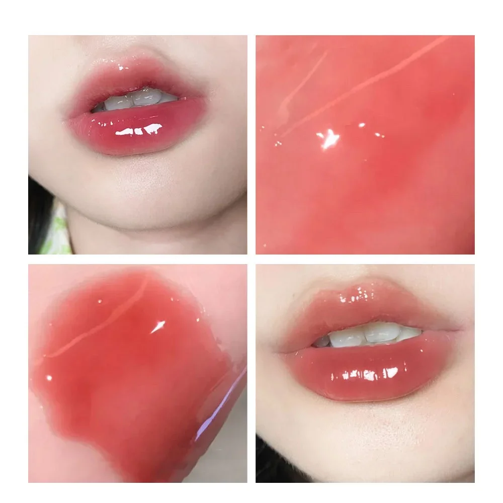 Dragon Ranee Liquid Lipstick 10pcs Cartoon Set mini Lip Glaze Moisturizing Non stick cup Lip Tint Mirror Water Light Lip Gloss