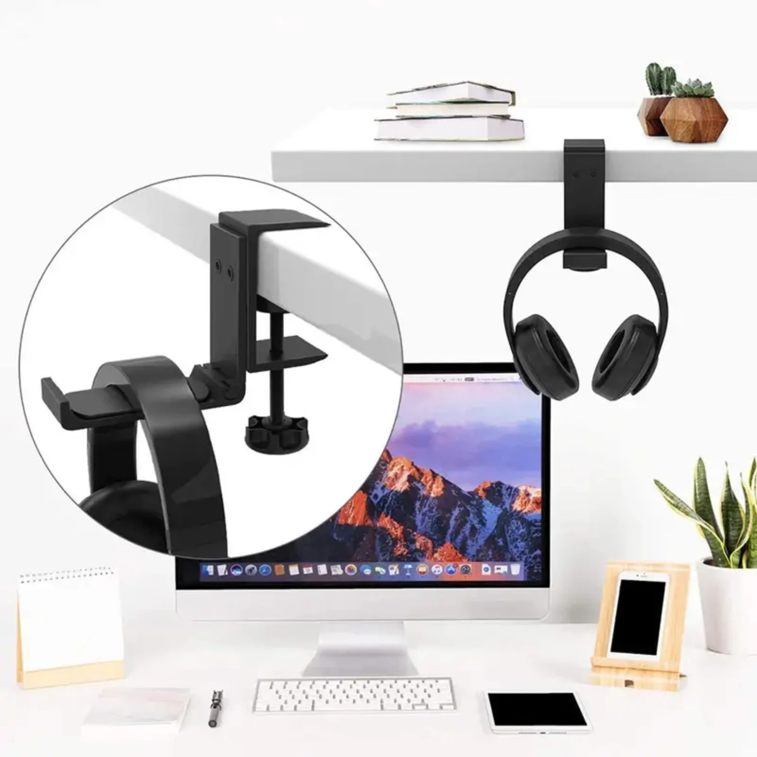 Screw Clamp Design Non-slip And Soft Rubber Universal Fit On Most Desks