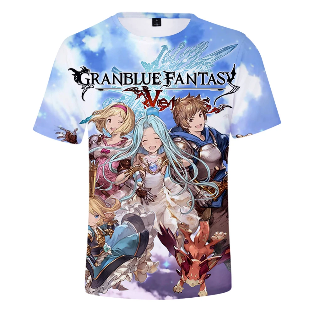 Granblue Fantasy Tshirt Crewneck Short Sleeve Women Men T-shirt Free Shipping Harajuku Streetwear  Casual Style 3D Clothes