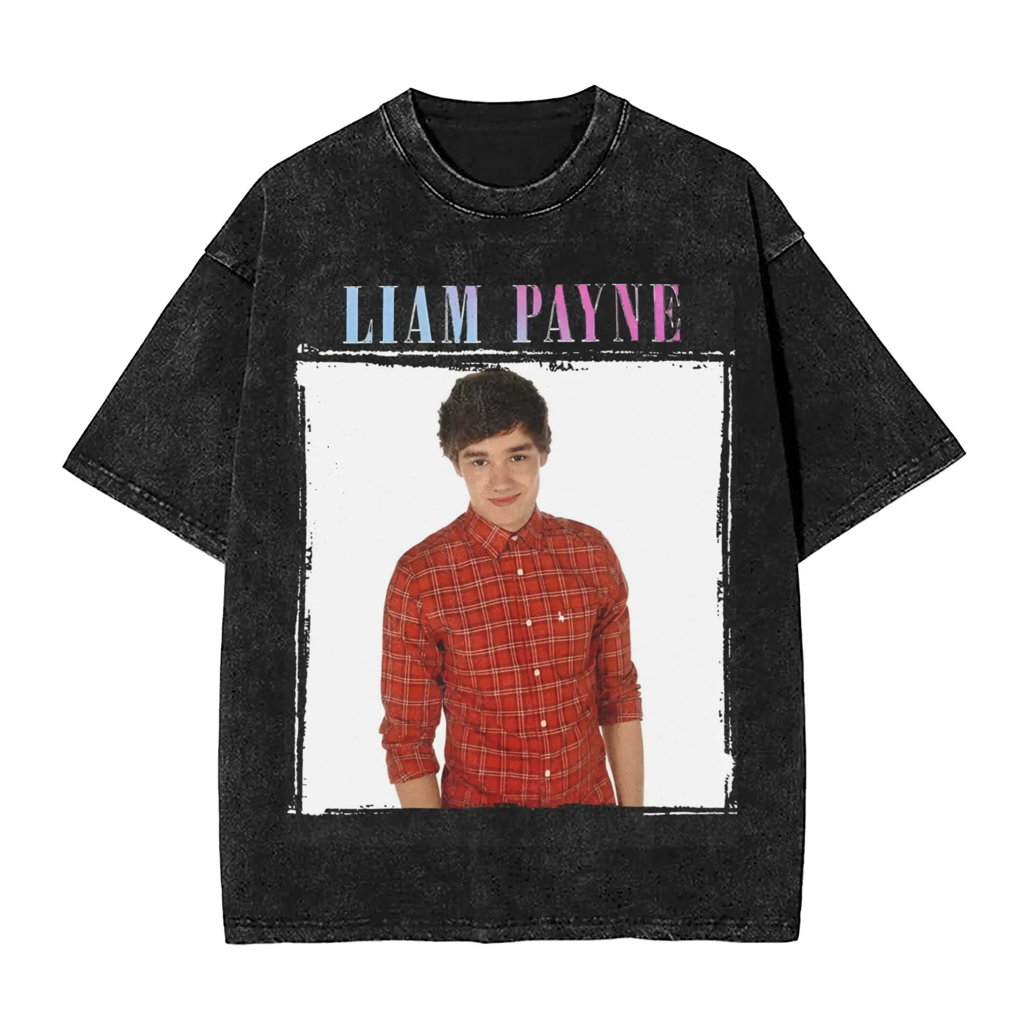 Men Women Harajuku Washed T-shirts Liam Payne rest in peace rip memory 1993-2024 Printed T Shirt Apparel High Street  Tees Tops