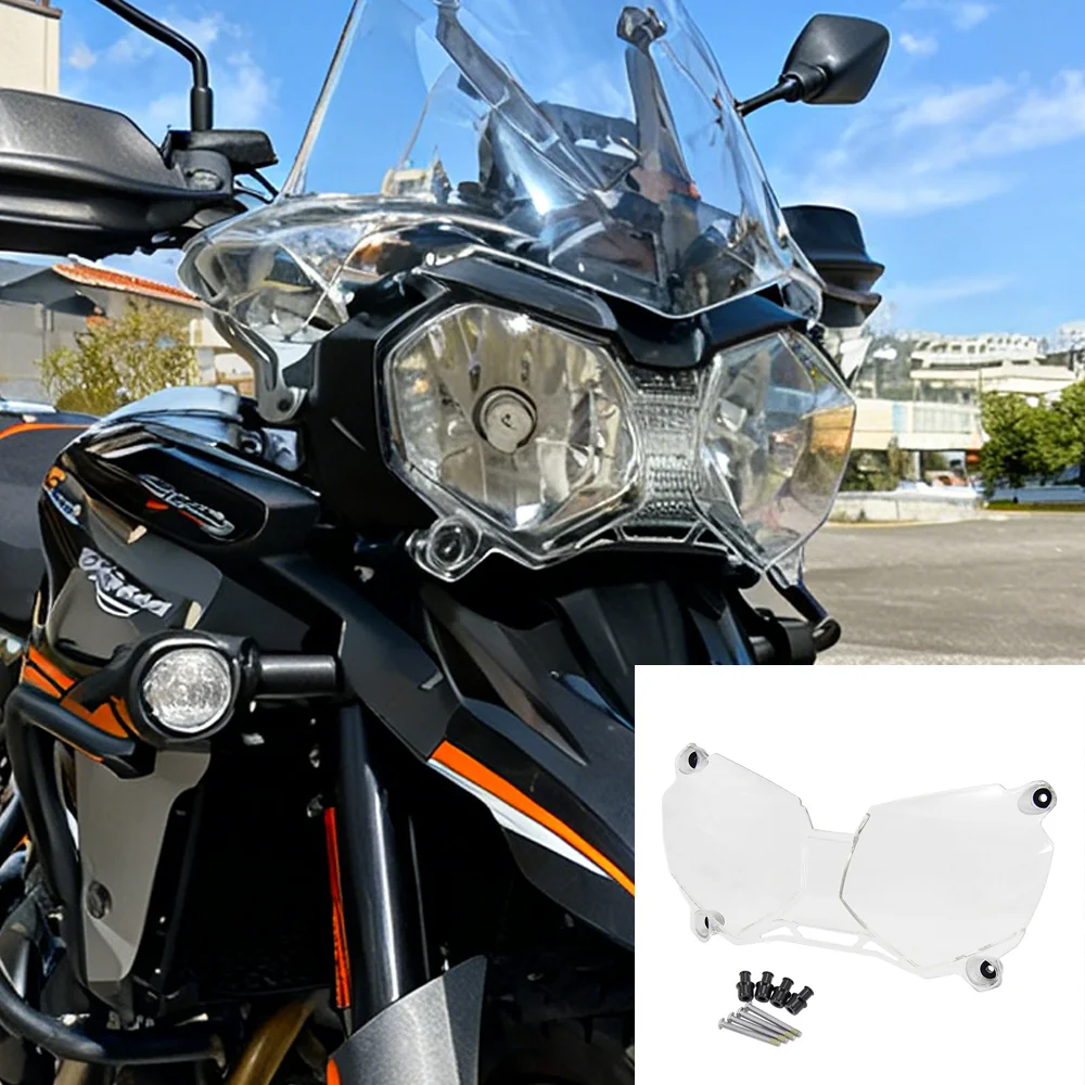 

For Tiger 800 XCA XRT Explorer Tiger 1200 XCX XRX 2018-2020 Motorcycle Acrylic Headlight Protector Light Cover Protective Guard