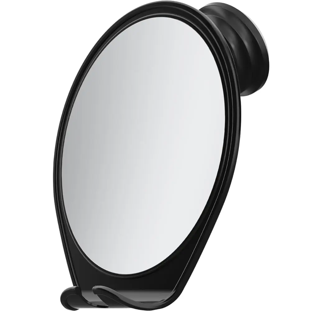 

Fogless Shower Mirror with Suction Mount & Swivel – Anti-Fog Acrylic Bathroom Mirror for Shaving – Built-in Razor Holder, Ea