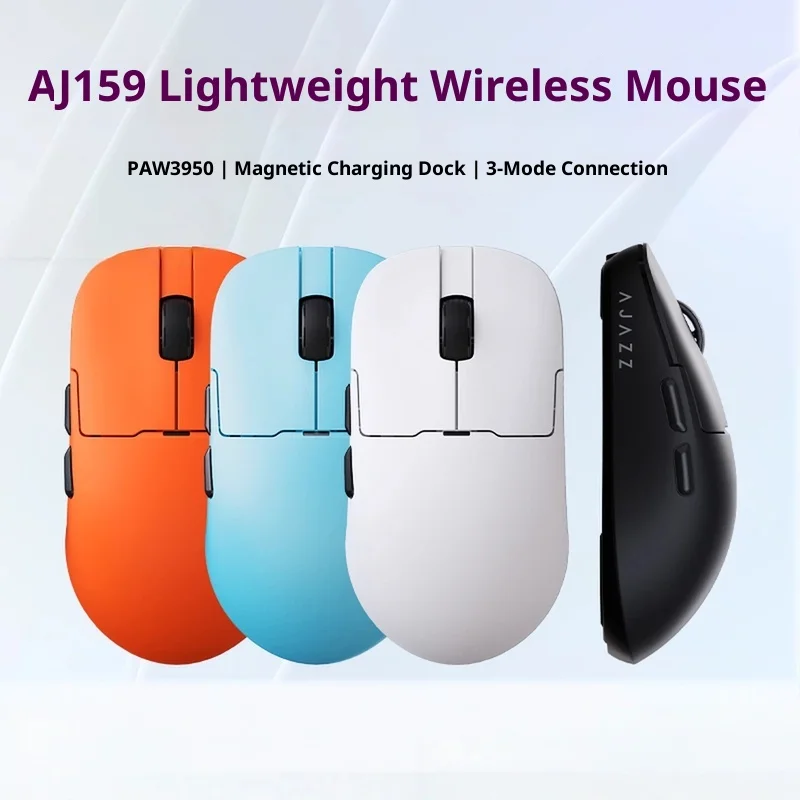 

Беспроводная игровая мышь Ajazz Aj159apex с зарядкой сиденья Paw3950, тройной режим, Bluetooth, 8000 Гц, компьютерная периферийная мышь и клавиатура