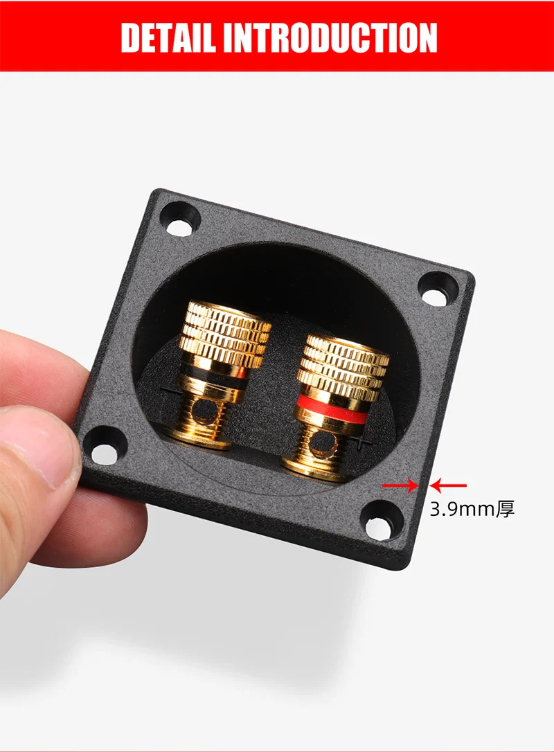 2-position terminal box Audio box Installation Dimensions Length 56.5mm x 56.5mm terminal block Terminal board Banana head termi