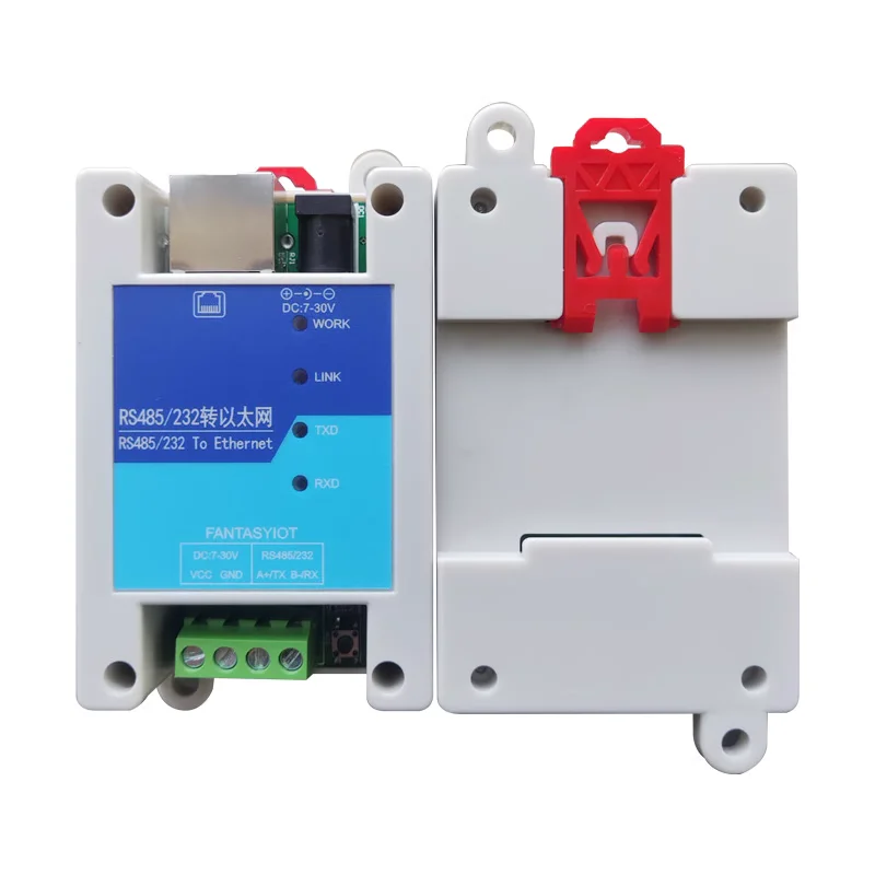 RS485 serial port server to Ethernet network port communication RS485 to TCP/IP gateway modbus rail type