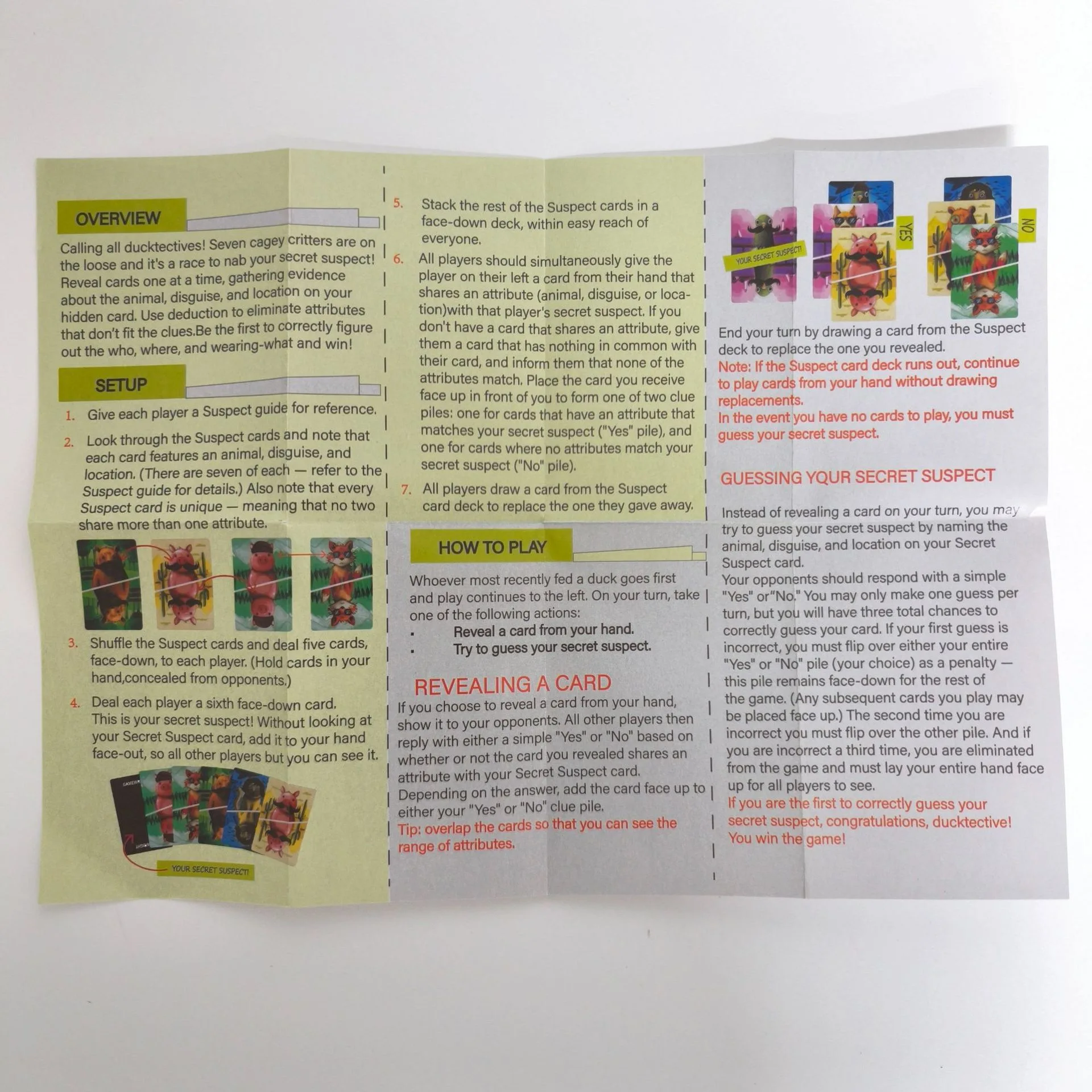 Duck Detective game Guess who I am? board games family gathering Game Cards - view 5