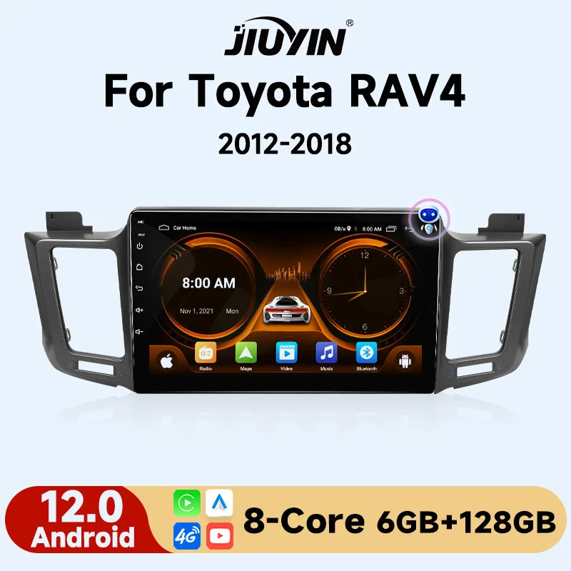 

10.1" Android 12 Car Auto Radio For Toyota RAV4 RAV 4 2013 2014 2015 2016 2017 Multimedia Player 4G Carplay GPS Stereo Head Unit