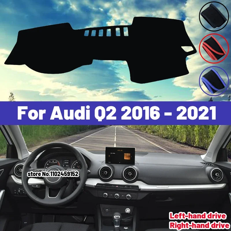 High Quality For Audi Q2 2016 2017 2018 2019 2020 2021 Dashboard Cover Mat Sun Shade Avoid Light Pad Carpets Anti-UV Interior