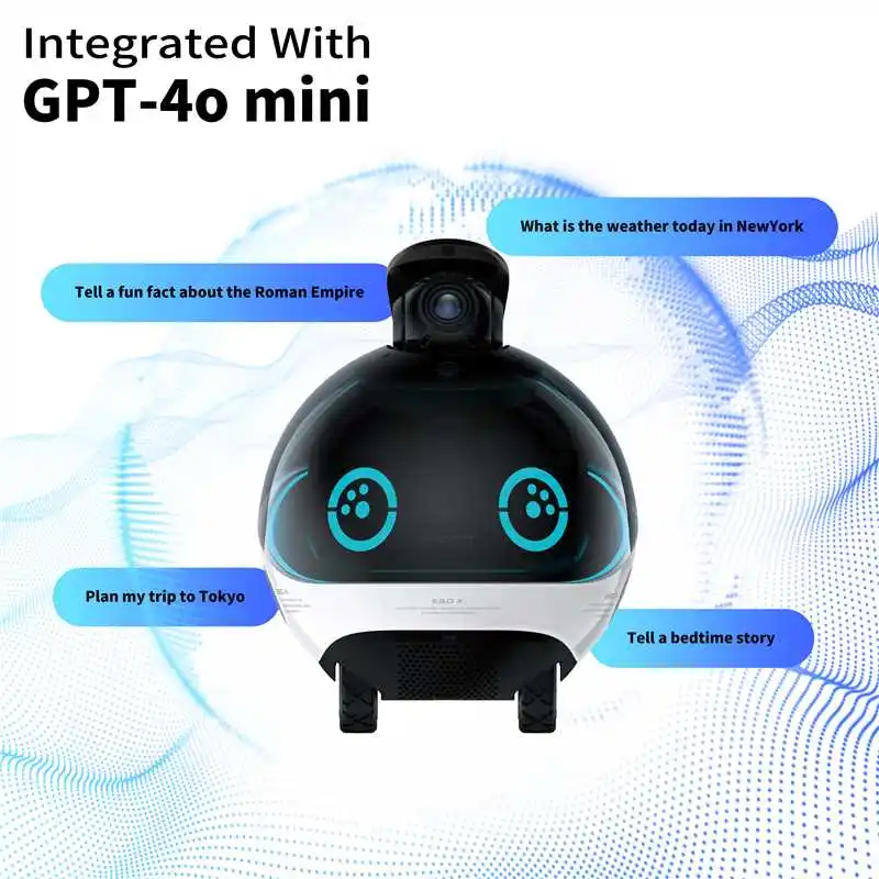 Enabot EBO X AI Family Companion Robot,4K pan-tilt camera, automatic recharge, intelligent following.