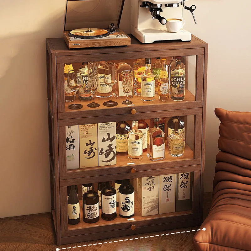 Meuble de Rangement Design pour Vins, Vitrine de Luxe Moderne pour Salon, Restaurant, Bar, Meuble Commercial, Suite de Mobilier de Salon