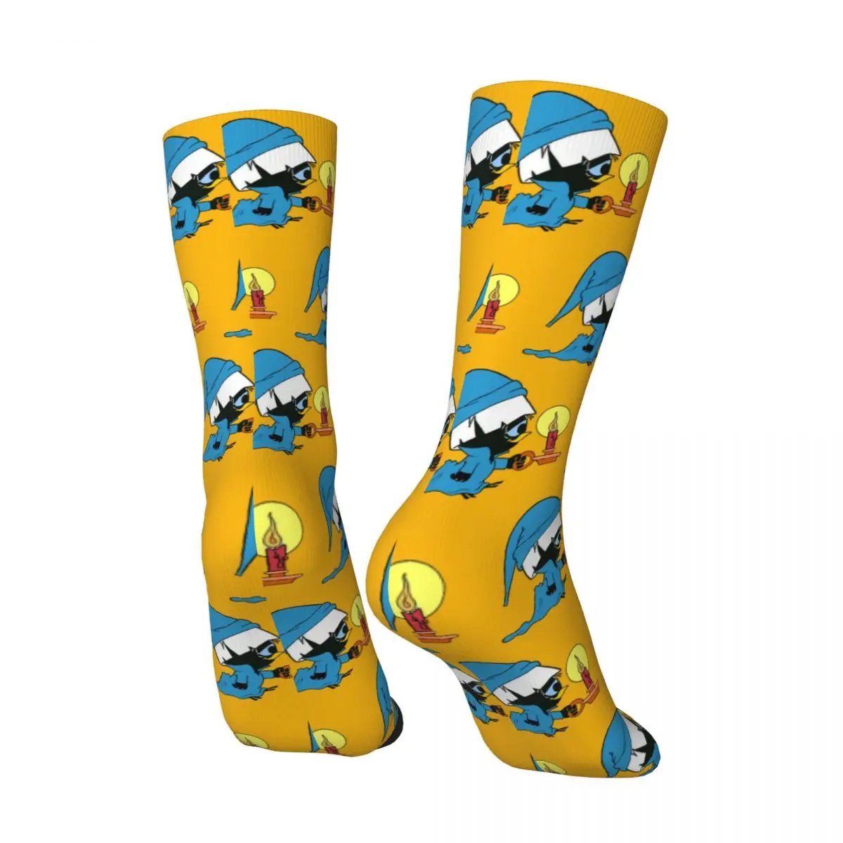 Hip Hop Retro At Night Crazy Men's compression Socks Unisex Calimero Anime Harajuku Seamless Printed Funny Happy Crew Sock