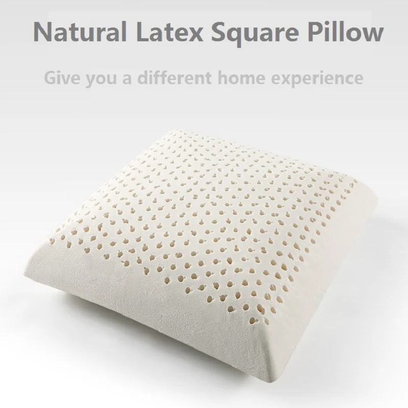 JFLEGAL Thai Natural Latex Seating Cushion Office Chair Seat Lumbar Neck Support Nap Pillow Backrest Cushion Square Safa Car Mat