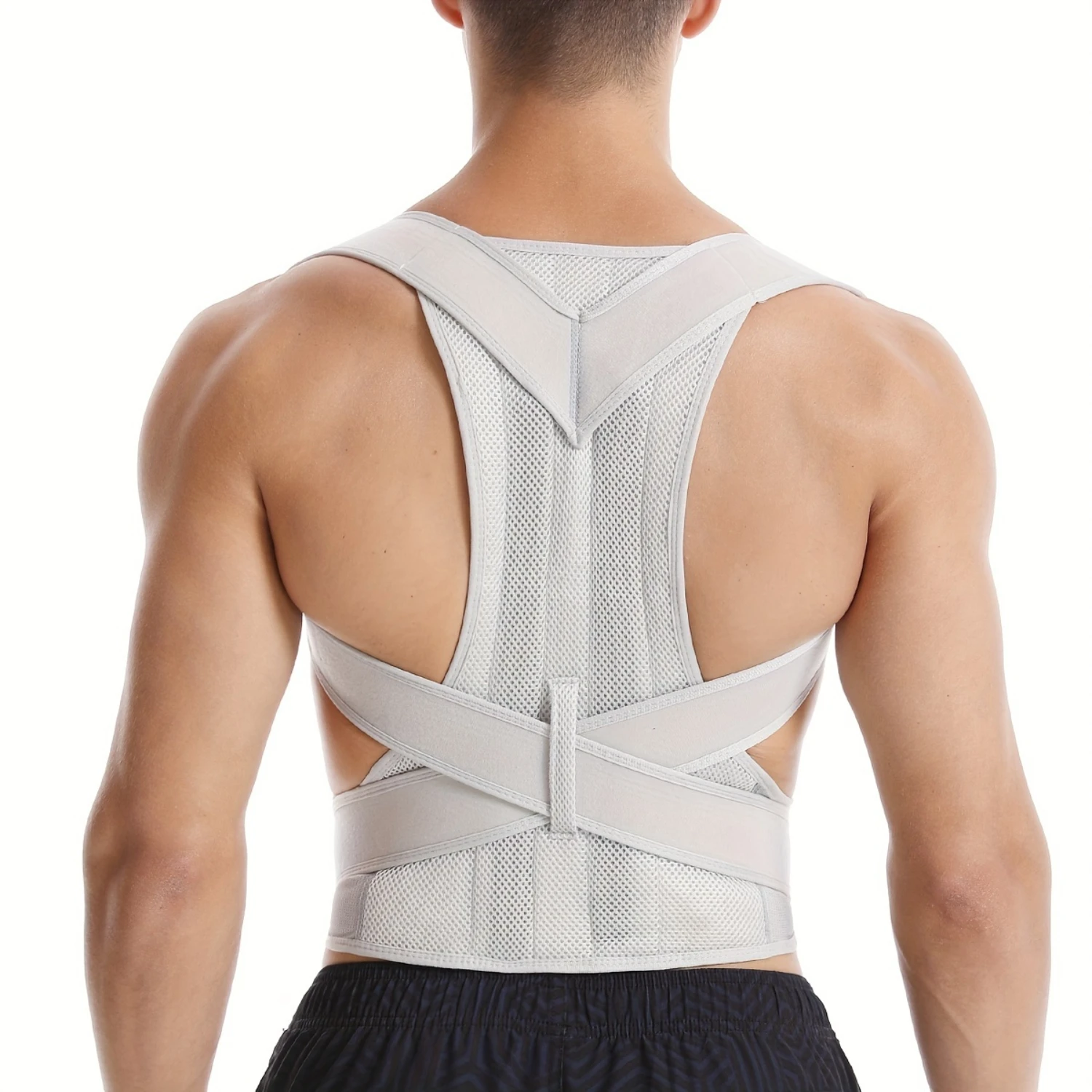 1pc Posture Corrector Back Posture Brace For Men & Women, Clavicle Support Stop Slouching And Hunching Adjustable Back Trainer 