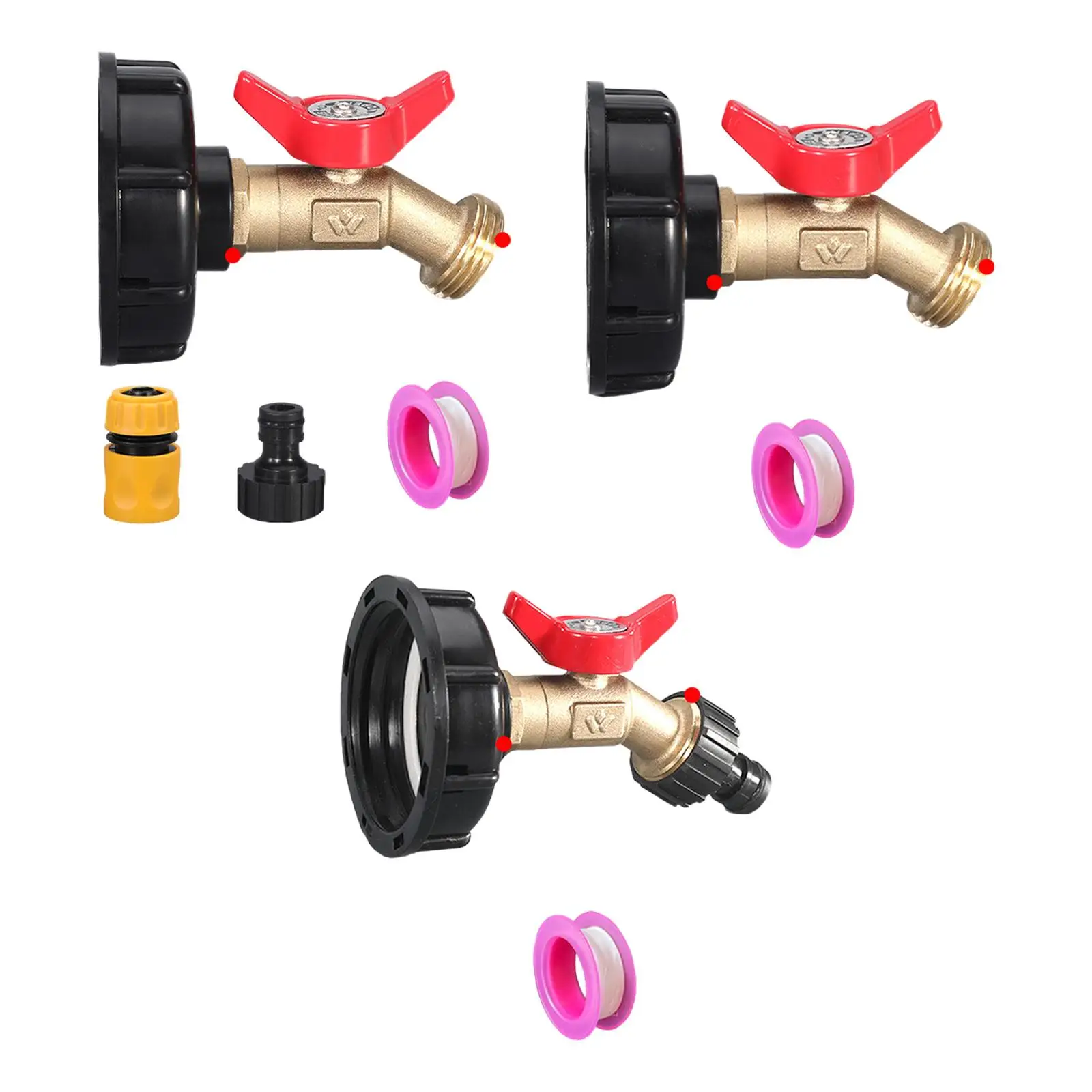 

IBC Tank Adapter, IBC Tank Fittings with Brass Tap Quick Connect, Water Tank