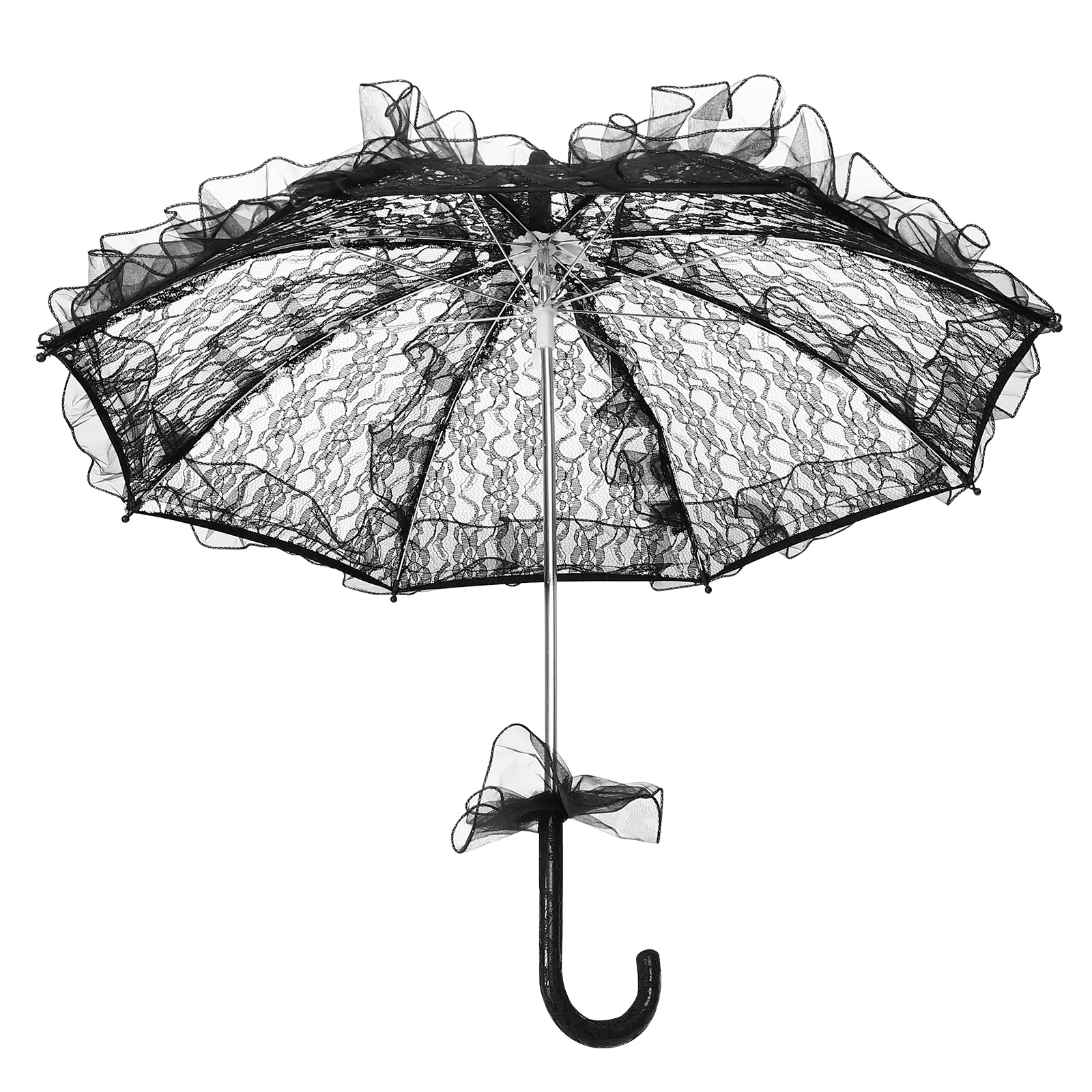 Umbrella Parasol Lace Black Vintage Wedding Sun Gothic Goth Clear Party Umbrellas Women Parisol Victorian Decor Bride Embroidery