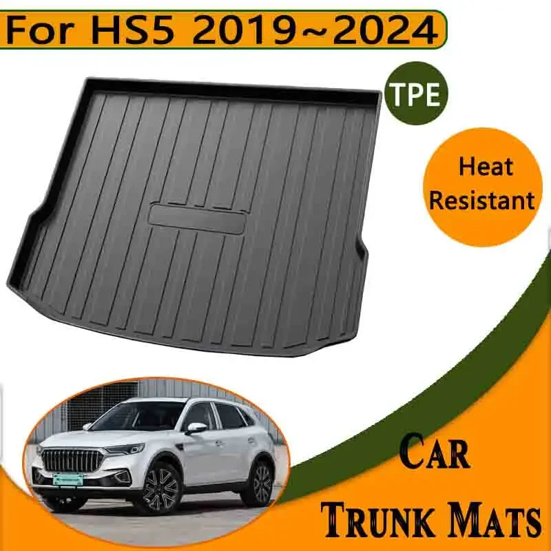 For Hongqi HS5 2024 Accessories 2019 2020 2021~2023 Car Trunk Floor Mat Waterproof Anti-dirty Liner Tray Upholstered Storage Pad