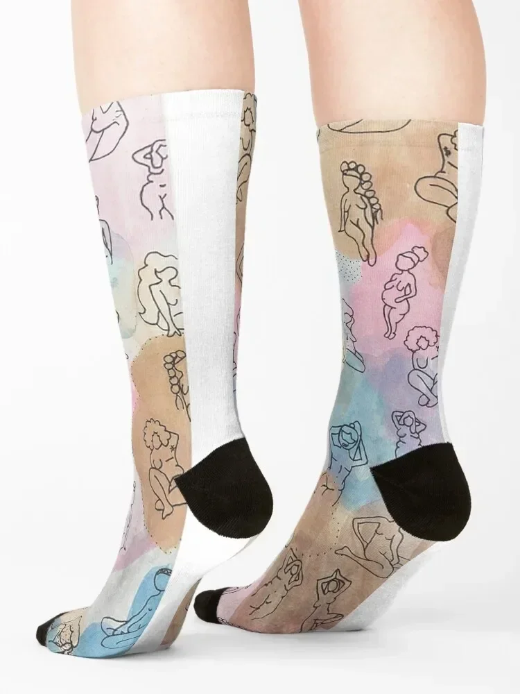 Body positive inclusive art Socks winter gifts designer tennis Heating sock Boy Child Socks Women's