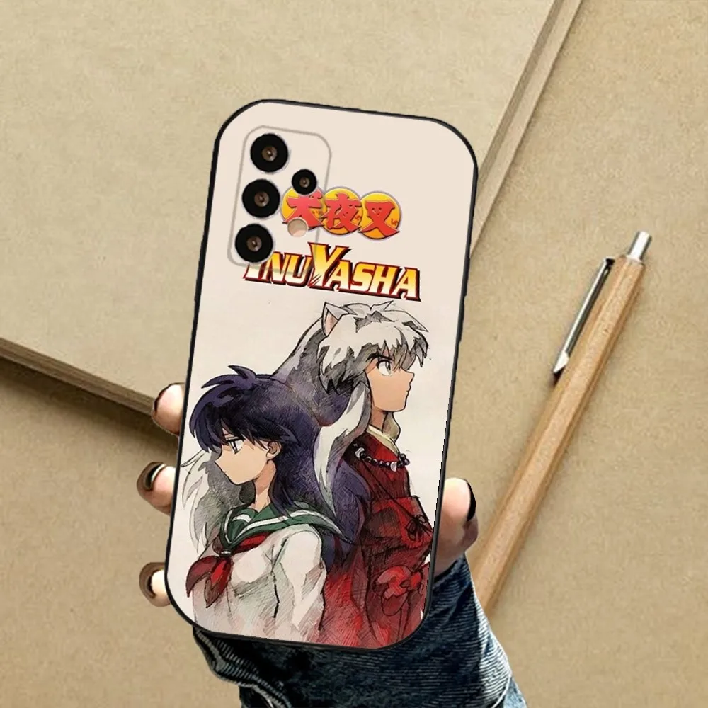 Anime Inuyasha Phone Case For Samsung S24,23,23,22,30,21,10,9,Note20 Ultra,Lite,Ultra,5G,Plus,FE,Black Soft Case