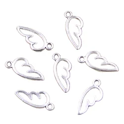 30pcs Charms Angel Wings 16x7mm Antique Silver Color Pendants Making DIY Handmade Tibetan Finding Jewelry