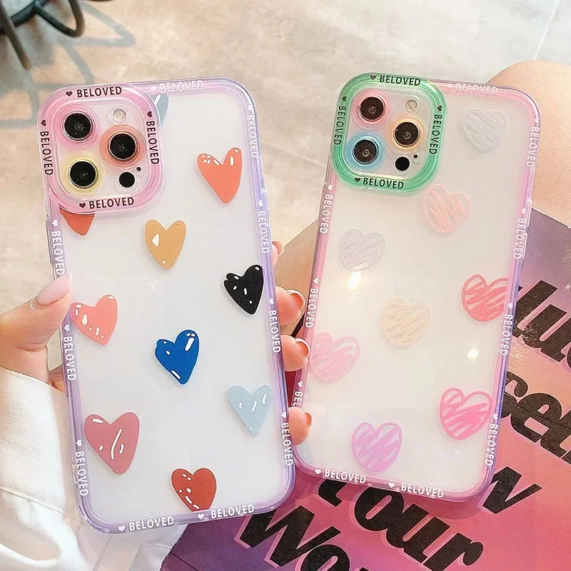 모토로라 모토 엣지 40 프로 G53 G30 G32 G73 G72 G71 G22 G52 G60 G60S G9 플레이 플러스용 TPU 그래피티 러브 하트 케이스