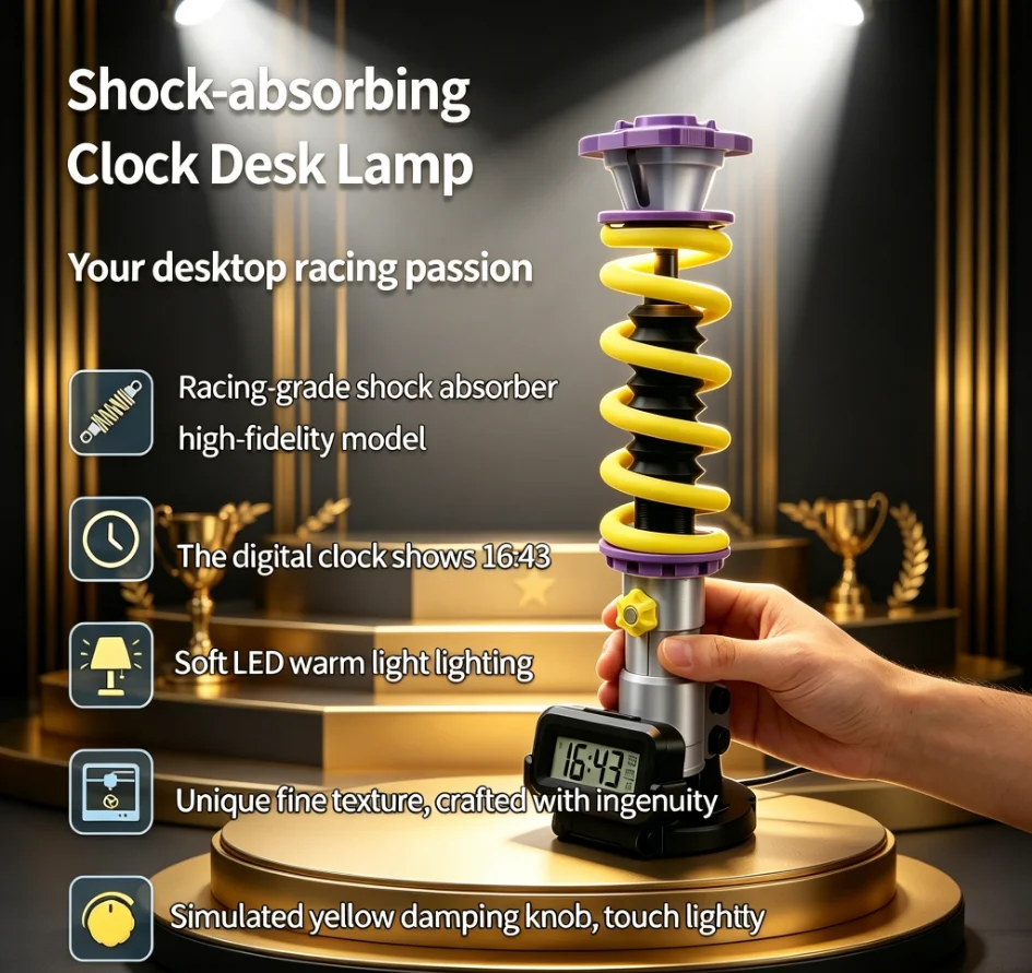 

Креативная промышленная настольная лампа с амортизацией, практичное освещение и украшение рабочего стола для домашнего офиса