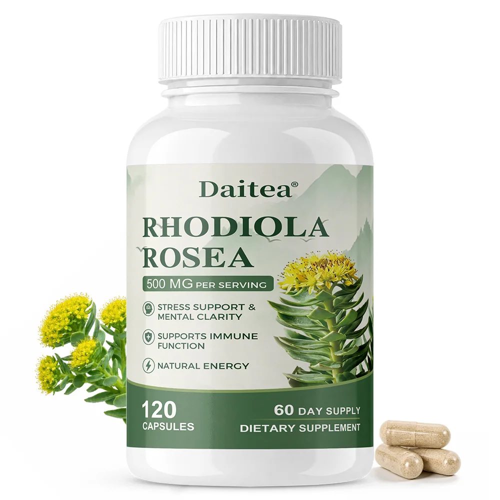 Rhodiola rosea capsules - vegan capsules | High quality herbal supplements | Natural sources | Support daily health