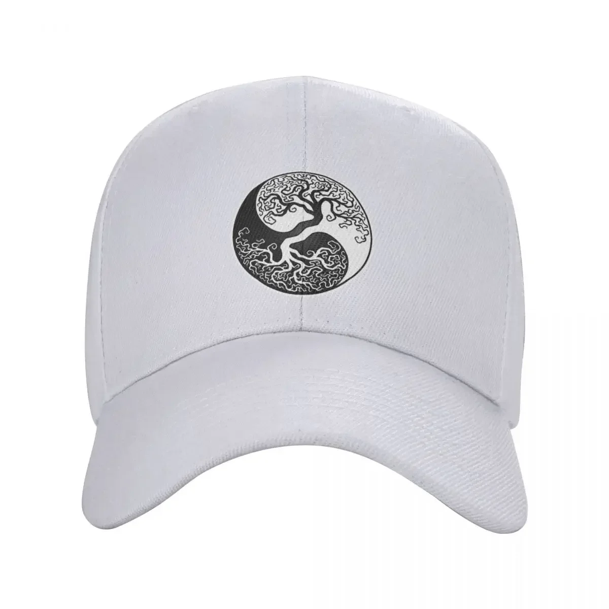 White and Black Tree of Life Yin Yang Cap baseball cap beach hat man luxury anime Hat male Women's