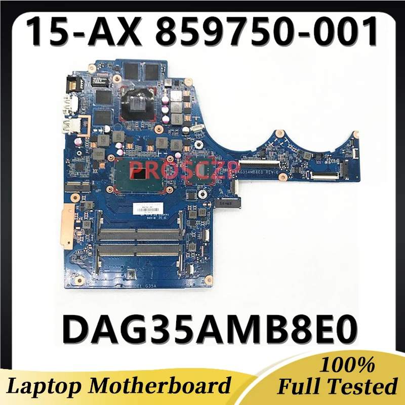 

859750-601 859750-001 859750-501 For HP 15-AX 15-AY Laptop Motherboard DAG35AMB8E0 W/ i7-6700HQ CPU 965M/4GB GPU 100% Tested OK