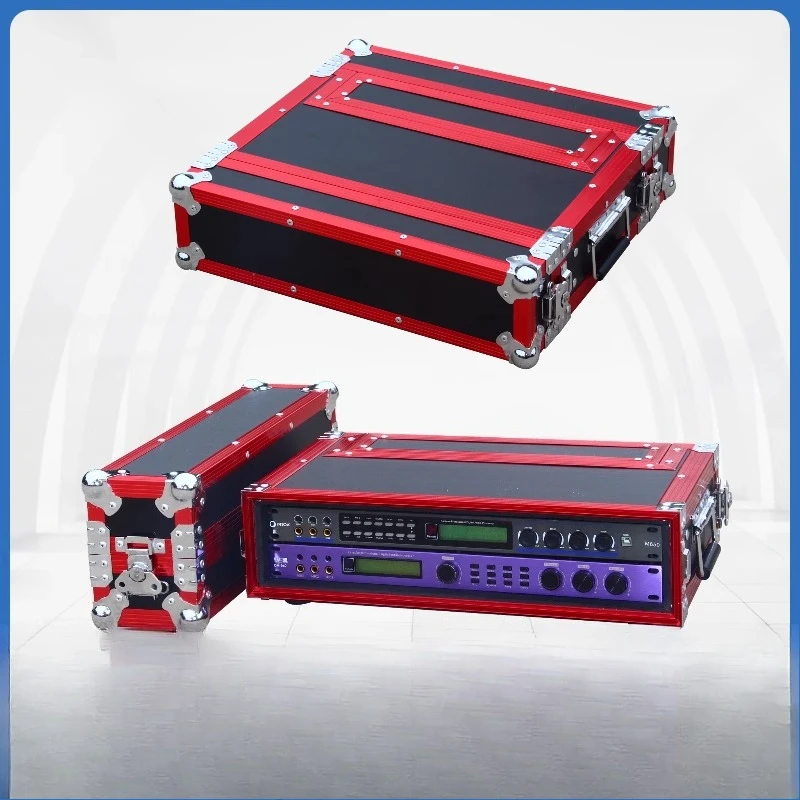 

2U Microphone Air Case Receiver Cabinet 3U Wireless Storage Box Microphone Peripheral Chassis Aluminum Alloy Mi Case